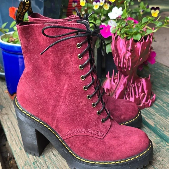 Reserved for @sophiestines Dr. Martens Velvet Lace-Up Boots ✨ - Picture 7 of 7